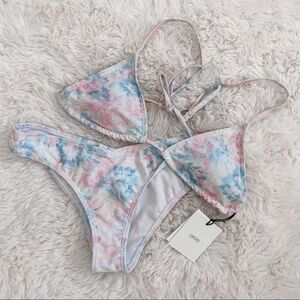 NWT ONIA Tie Dye Triangle Bikini Set